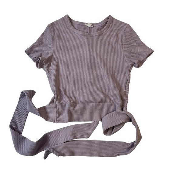 🧁Garage Light Purple Wrap Tie Top coquette minimal pastel kawaii retro dinner - Picture 1 of 9